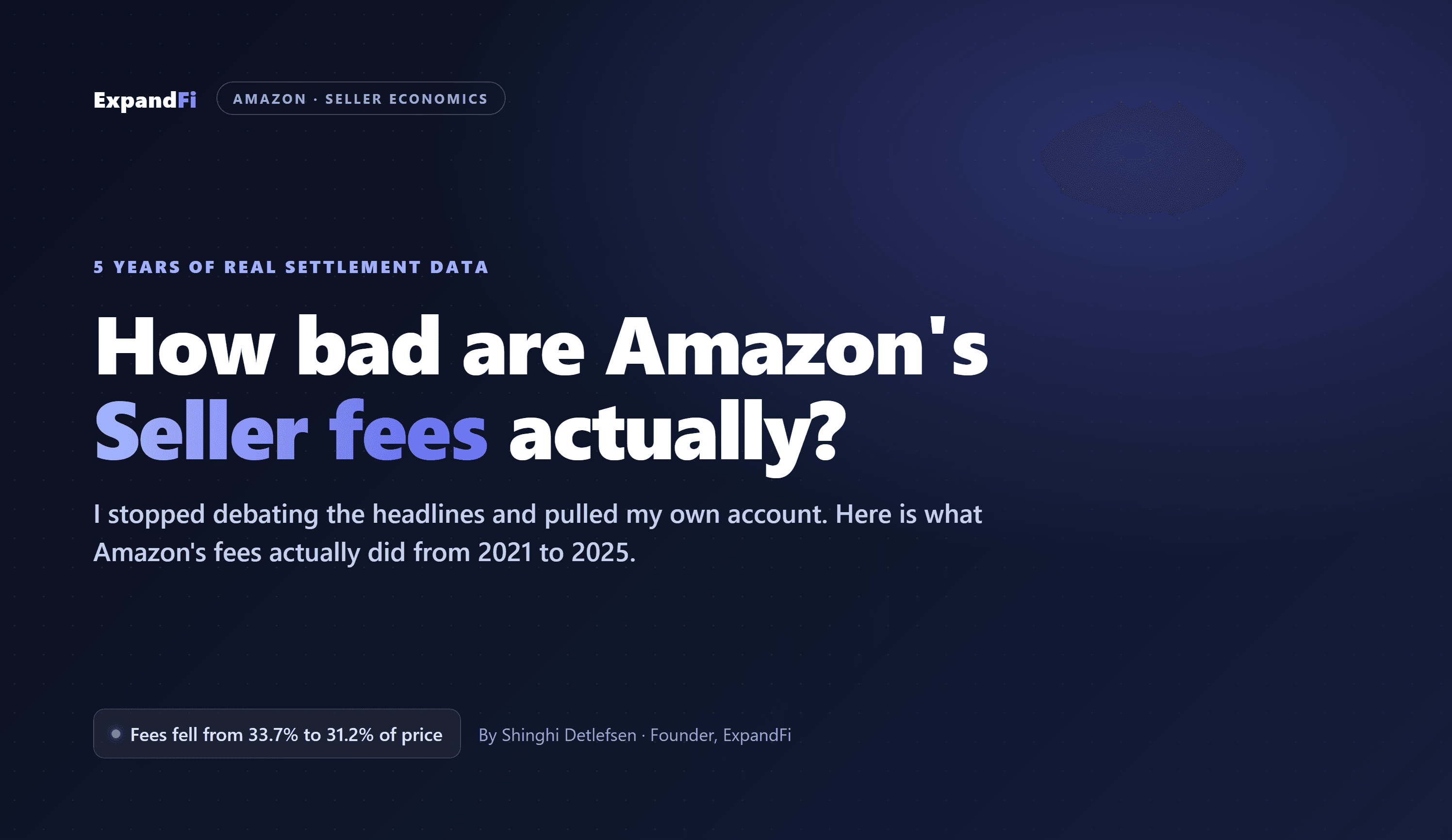 How bad are Amazon's seller fees actually? Five years of real settlement data.