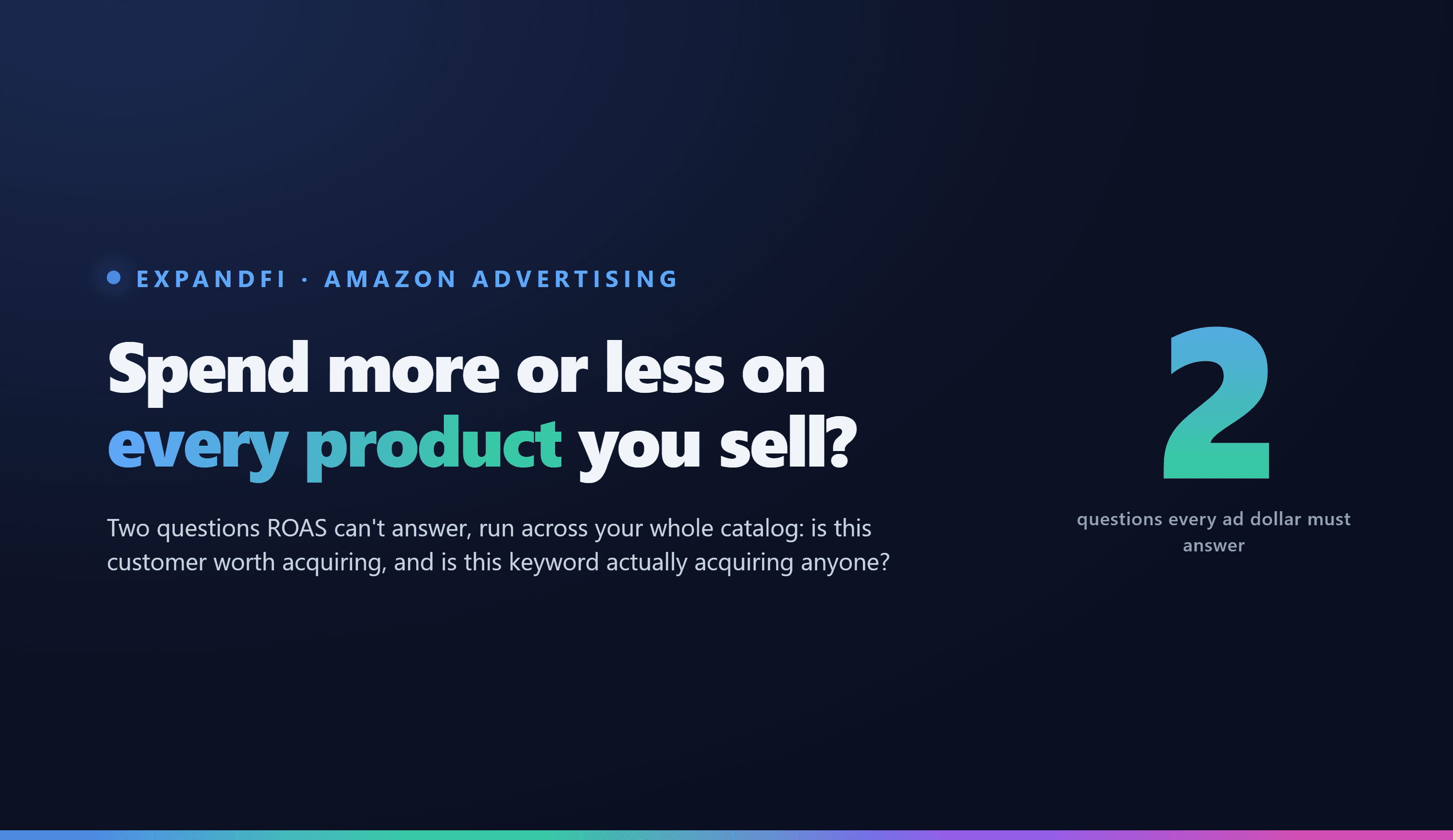 Two questions every ad dollar must answer: is this customer worth acquiring, and is this keyword actually acquiring anyone.